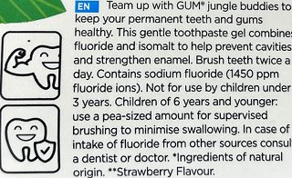 Gum Junior Toothpaste Strawberry Flavour 6+ Years 50ml
