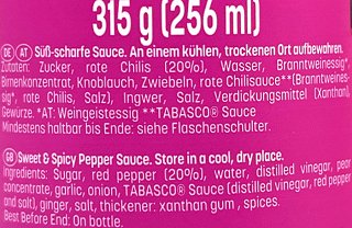 Ταμπάσκο Sweet & Spicy 256ml