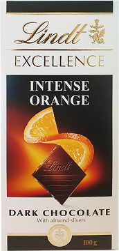 Lindt Excellence Intense Πορτοκάλι Μαύρη Σοκολάτα 100g