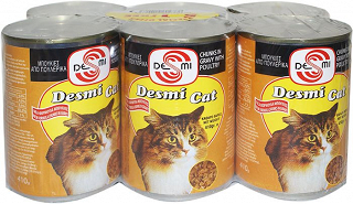 Desmi Cat Μπουκιές Από Πουλερικά 6Χ410g 5+1 Δωρεάν