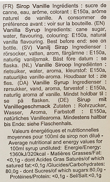 Maison Routin France Vanilla Syrup 250ml
