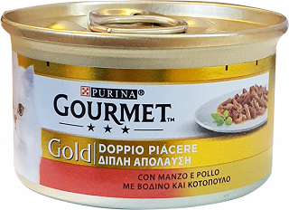 Gourmet Gold Κομματάκια Βοδινό & Κοτόπουλο 85g