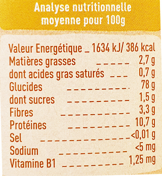 Baby Bio Βιολογική Κρέμα Δημητριακών Με Σιτάρι Ρύζι & Βρώμη 250g