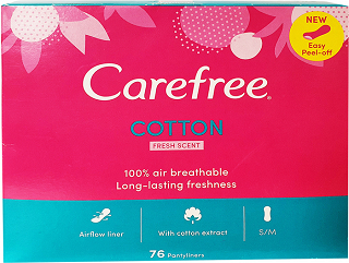 Carefree Cotton Fresh Scent 76Τεμ