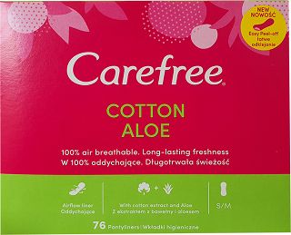 Carefree Cotton Aloe 76Pcs
