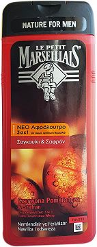 Le Petit Marseillais Men 3 Σε 1 Αφρόλουτρο Σαγκουίνι & Σαφράν 400ml