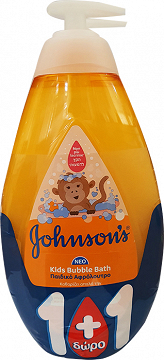 Johnsons Kids Bubble Bath 750ml 1+1 Δώρο