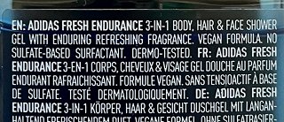 Adidas Fresh Endurance 3 In 1 Shower Gel 400ml
