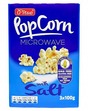 Pitso Microwave Ποπ Κορν Αλατισμένο 3X100g