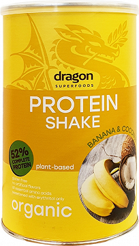 Dragon Superfoods Organic Protein Shake Μπανάνα & Καρύδα 450g