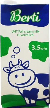 Berti Full Fat 3.5% Long Life Milk 1L