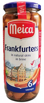 Meica Frankfurters German Sausages In Brine 6Pcs 540gr