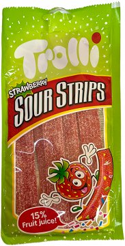 Trolli Sour Strips Strawberry 85g