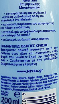 Nivea Sun After Sun Bronze Lotion 200ml
