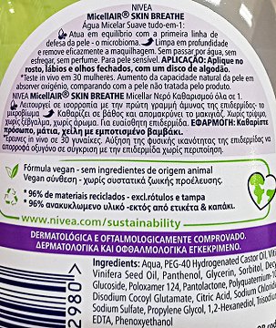 Nivea Micellair Skin Breath O2 Νερό Καθαρισμού Ντεμακιγιάζ Για Πρόσωπο & Μάτια 400ml