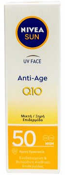 Nivea Sun Uv Face Anti Age Q10 Μικτή/Ξηρή Επιδερμίδα 50 Spf 50ml