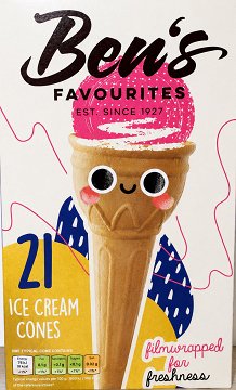 Ben's Favourites Ice Cream Cones 21Pcs