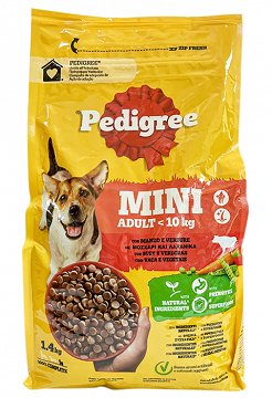 Pedigree Mini Adult Ξηρή Τροφή Μοσχάρι Λαχανικά 1,4kg