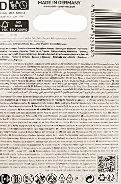 Varta Alkaline Batteries D 2Pcs