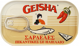 Geisha Σαρδέλες Πικάντικες Σε Ηλιέλαιο 125g