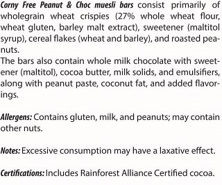 Corny Peanut Chocolate Cereal Bars 6Τεμ