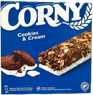 Corny Cookies & Cream Cereal Bars 6Τεμ