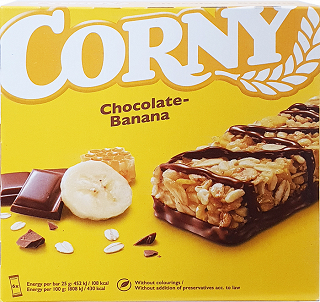 Corny Chocolate Banana Cereal Bars 6Pcs