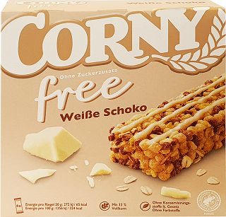 Corny Free White Chocolate Bars 6Pcs