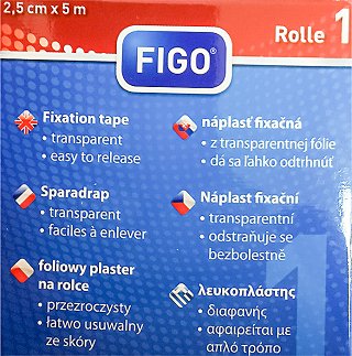 Figo Fixation Tape Transparent 2.5cm x 5m 1Pc