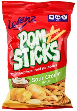 Lorenz Pom Sticks Sour Cream Χωρίς Γλουτένη 85g