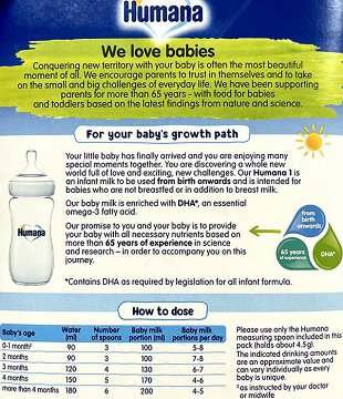 Humana Infant Milk 1 800g
