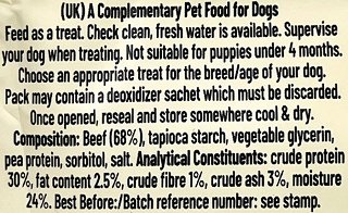 Pawsley & Co Good Boy Tender Beef Strips 90g
