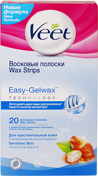 Veet Eay Gelwax Wax Strips For Sensitive Skin 20Pcs
