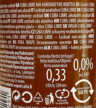 Le Coq Non Alcoholic Cuba Libre 330ml