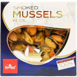 Banga Μύδια Καπνιστά Σε Λάδι 120g