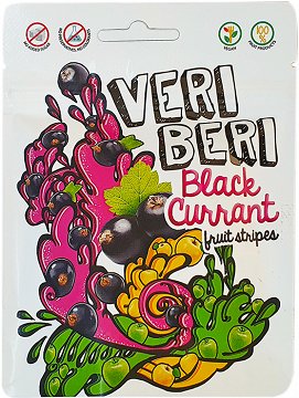 Veri Beri Blackcurrant Fruit Stripes 50g