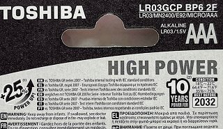 Toshiba High Power Αλκαλικές Μπαταρίες AAA 4+2Τεμ
