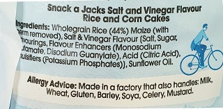 Snack A Jacks Rice And Corn Cakes With Salt Vinegar 126g