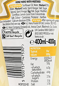 Heinz Mayomust Mayo Mustard Sauce 400g