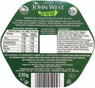 John West On The Go Mexican Tuna Bean Salad 220g