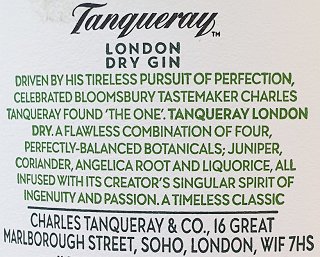 Tanqueray London Dry Gin 700ml