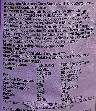 Snack A Jacks Ρυζογκοφρέτες Mε Σοκολάτα 180g