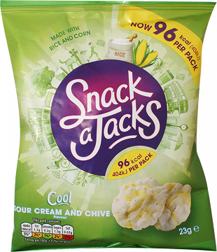 Snack A Jacks Ρυζογκοφρέτες Sour Cream & Chive 23g