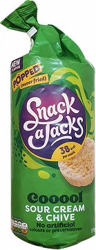 Snack A Jacks Sour Cream & Chives Rice & Corn Cakes 117g