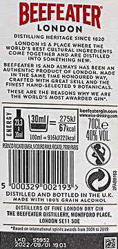 Beefeater London Dry Gin 700ml