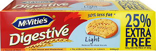 Mcvities Digestive Light Maxi Pack 500g