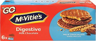 Mcvities Digestive To Go With Milk Chocolate 6x33.3g