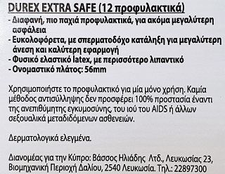 Durex Condoms Extra Safe 12Pcs