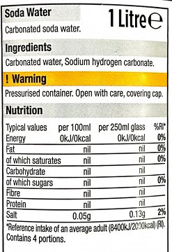 Morrisons Soda Water 1L