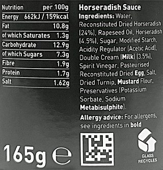 Lion Horseradish Sauce 165g